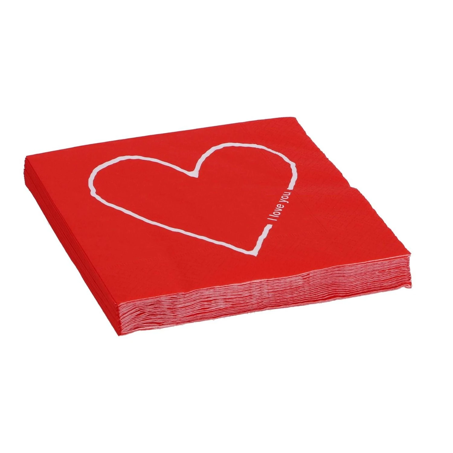 Servetten I Love You 33x33 Cm 4 Servetten I Love You 33x33 Cm - Afbeelding 4