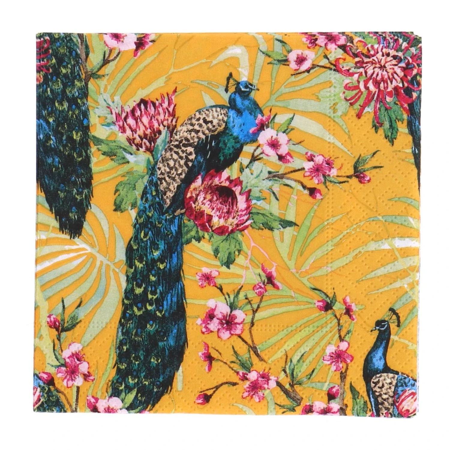 Servetten Tropic Peacock 24x24 Cm 3 Servetten Tropic Peacock 24x24 Cm - Afbeelding 3