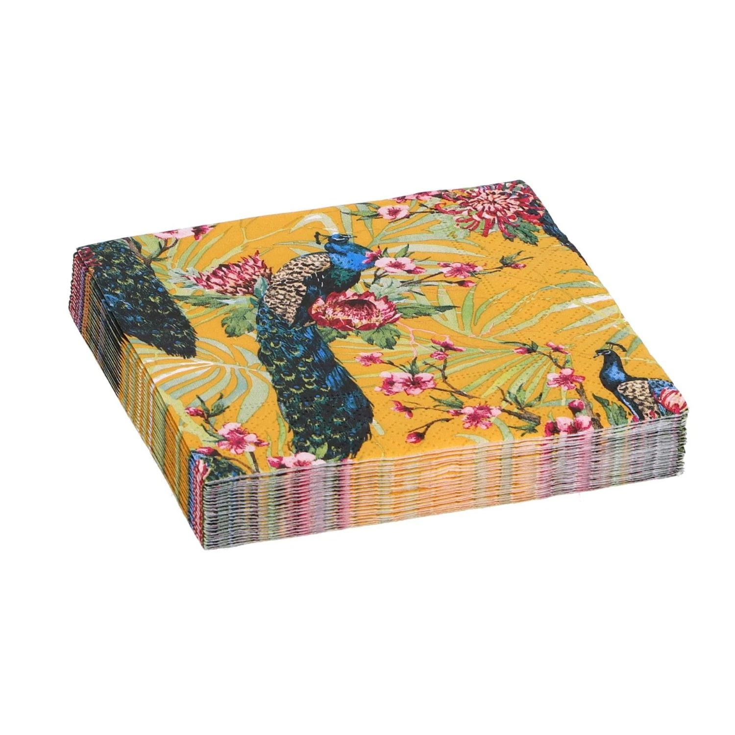 Servetten Tropic Peacock 24x24 Cm 4 Servetten Tropic Peacock 24x24 Cm - Afbeelding 4