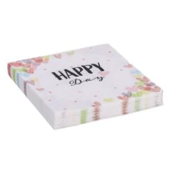 Servetten Hearts Happy 33x33 Cm -Marskramer Verkoop 105 6162 4