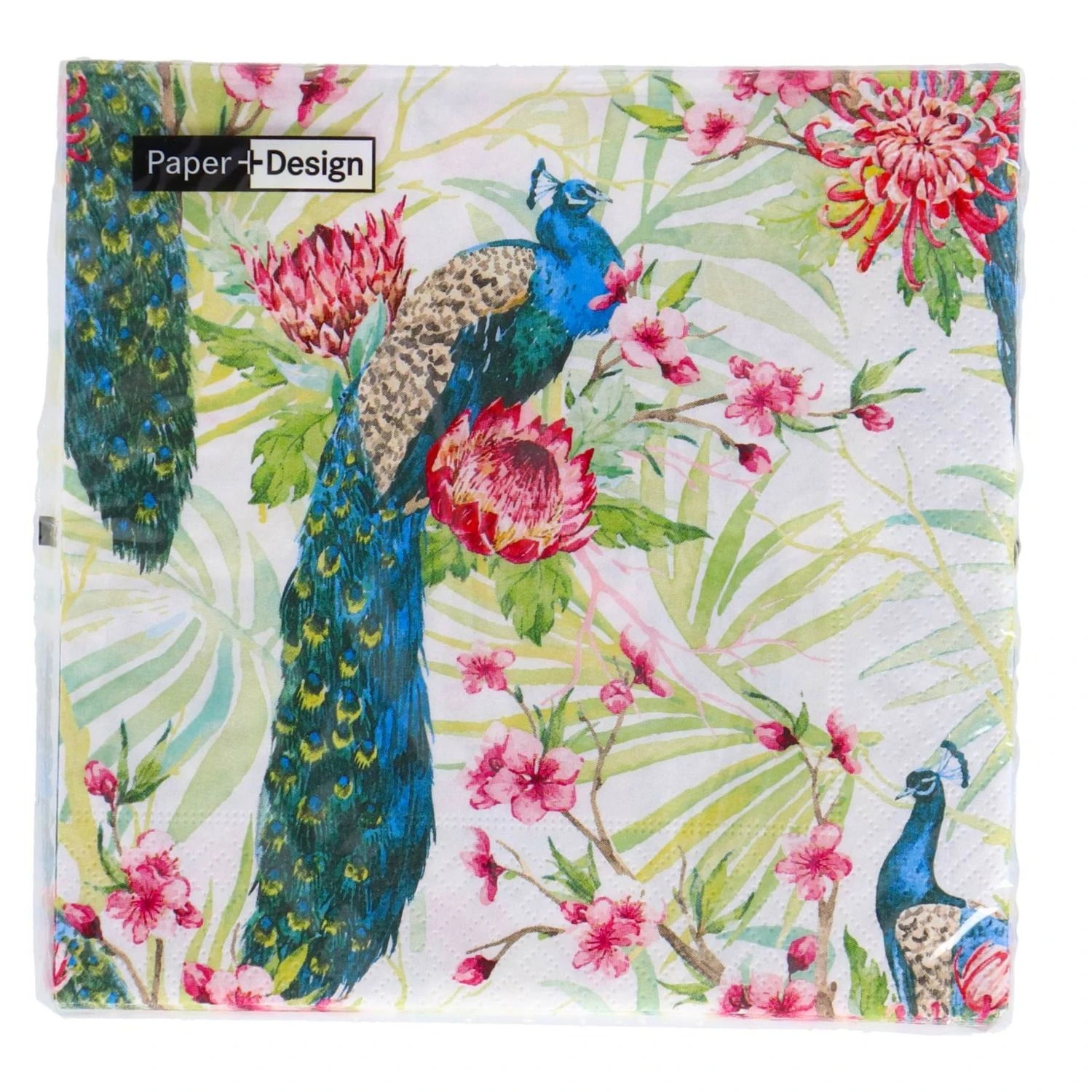 Servetten Tropic Peacock 33x33 Cm 2 Servetten Tropic Peacock 33x33 Cm - Afbeelding 2
