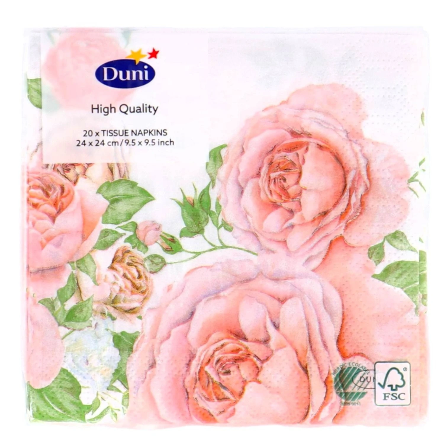 Servetten Rose Glory 24x24 Cm 2 Servetten Rose Glory 24x24 Cm - Afbeelding 2