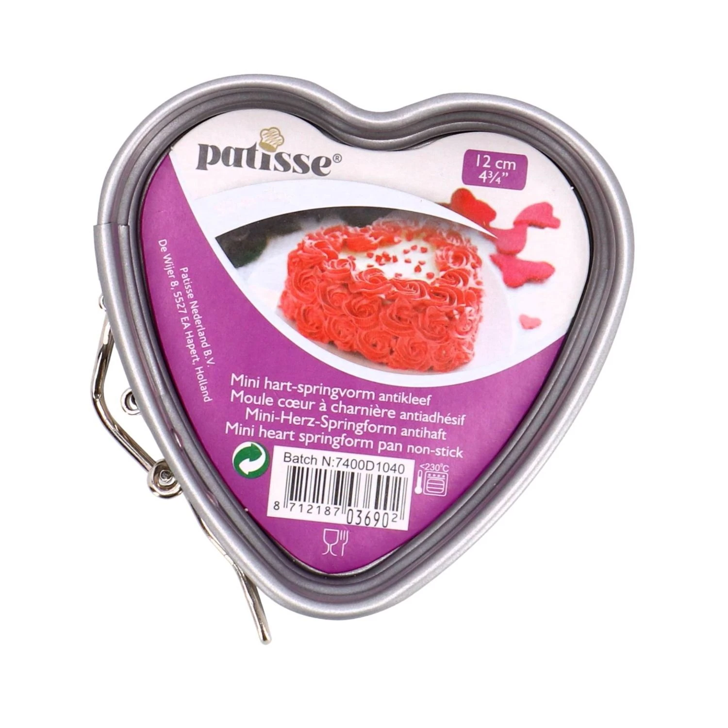 Patisse Silver-top Mini Hart-springvorm 12 Cm 2 Patisse Silver-top Mini Hart-springvorm 12 Cm - Afbeelding 2