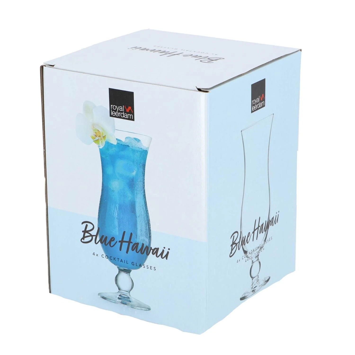 Royal Leerdam Blue Hawaii Glas Set 4 2 Royal Leerdam Blue Hawaii Glas Set 4 - Afbeelding 2
