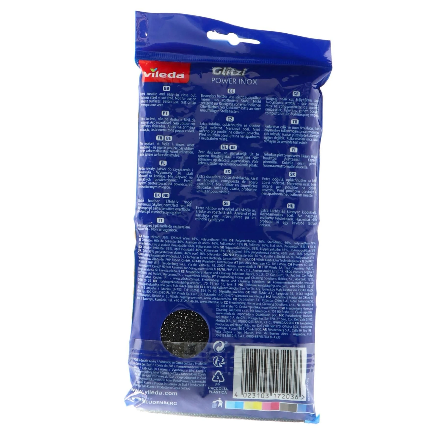 Glitzi Power Inox Vileda Schuursponsen 2 Stuks Stuks 5 Glitzi Power Inox Vileda Schuursponsen 2 Stuks Stuks - Afbeelding 5