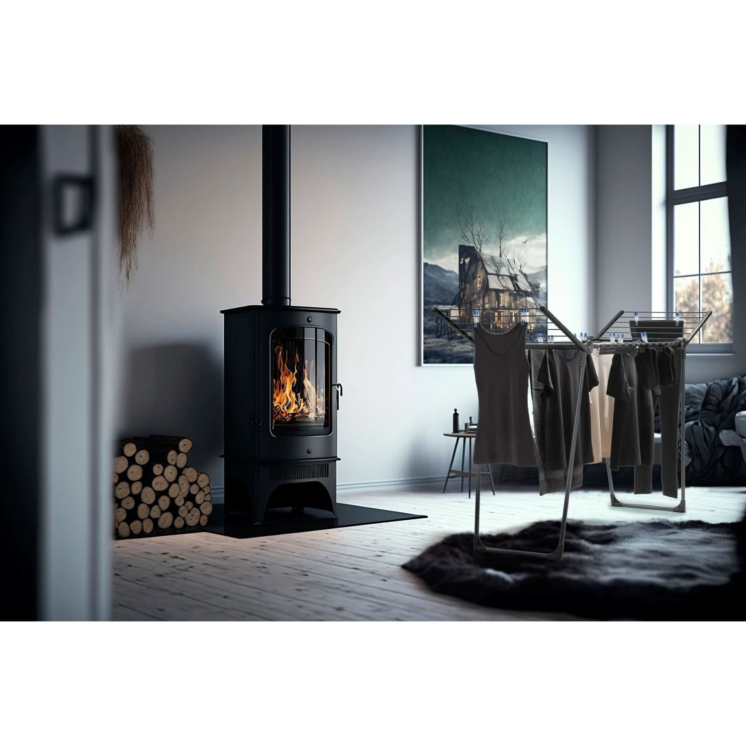 Leifheit Droogrek Pegasus 150 Solid Slim - Zwart 6 Leifheit Droogrek Pegasus 150 Solid Slim - Zwart - Afbeelding 6