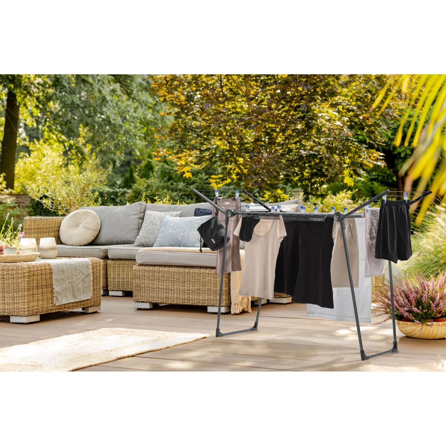 Leifheit Droogrek Pegasus 150 Solid Slim - Zwart 8 Leifheit Droogrek Pegasus 150 Solid Slim - Zwart - Afbeelding 8