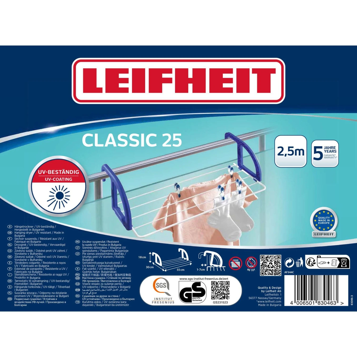 Leifheit Hang - Droogrek Classic 25 1 Leifheit Hang - Droogrek Classic 25
