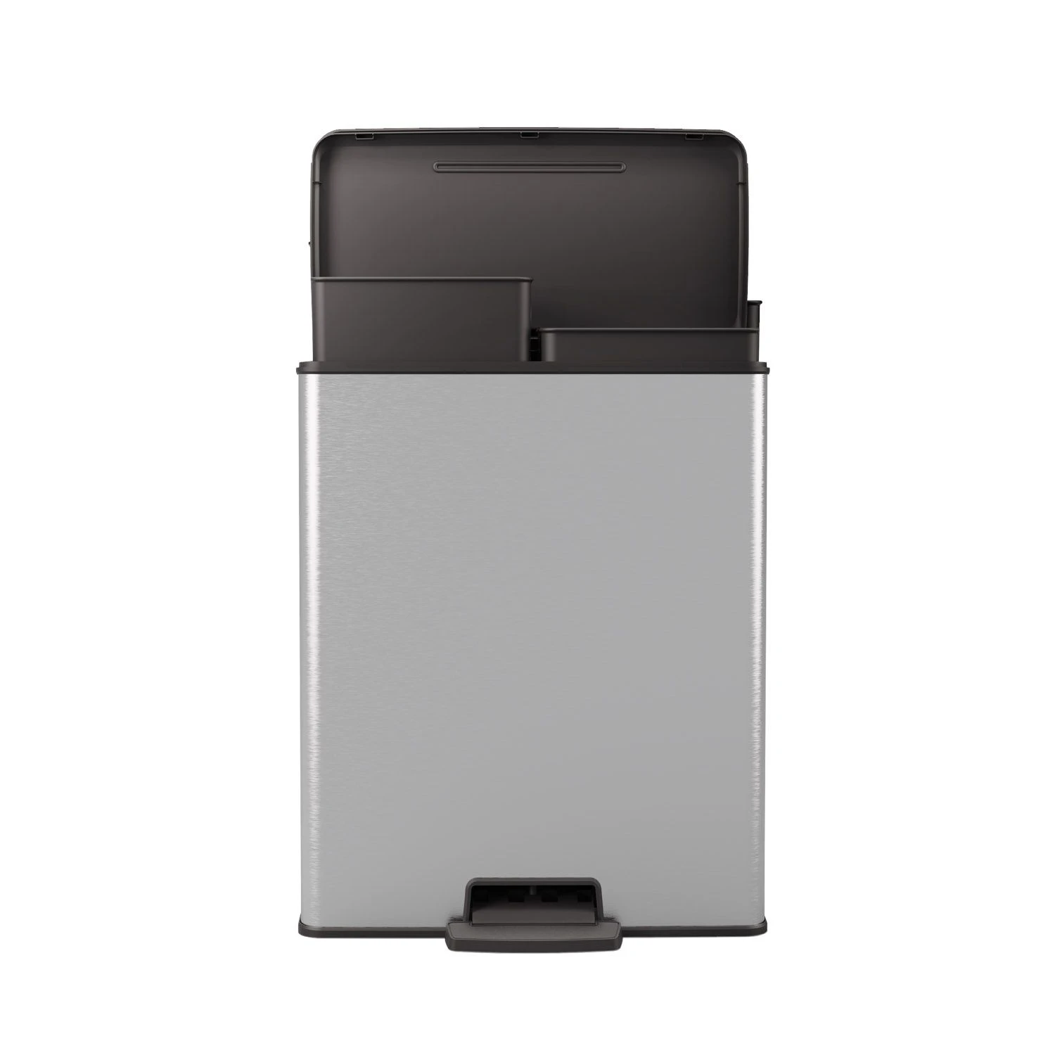 Curver Pedaalemmer Decobin Duo 26L/26L Zilver Metallic 1 Curver Pedaalemmer Decobin Duo 26L/26L Zilver Metallic