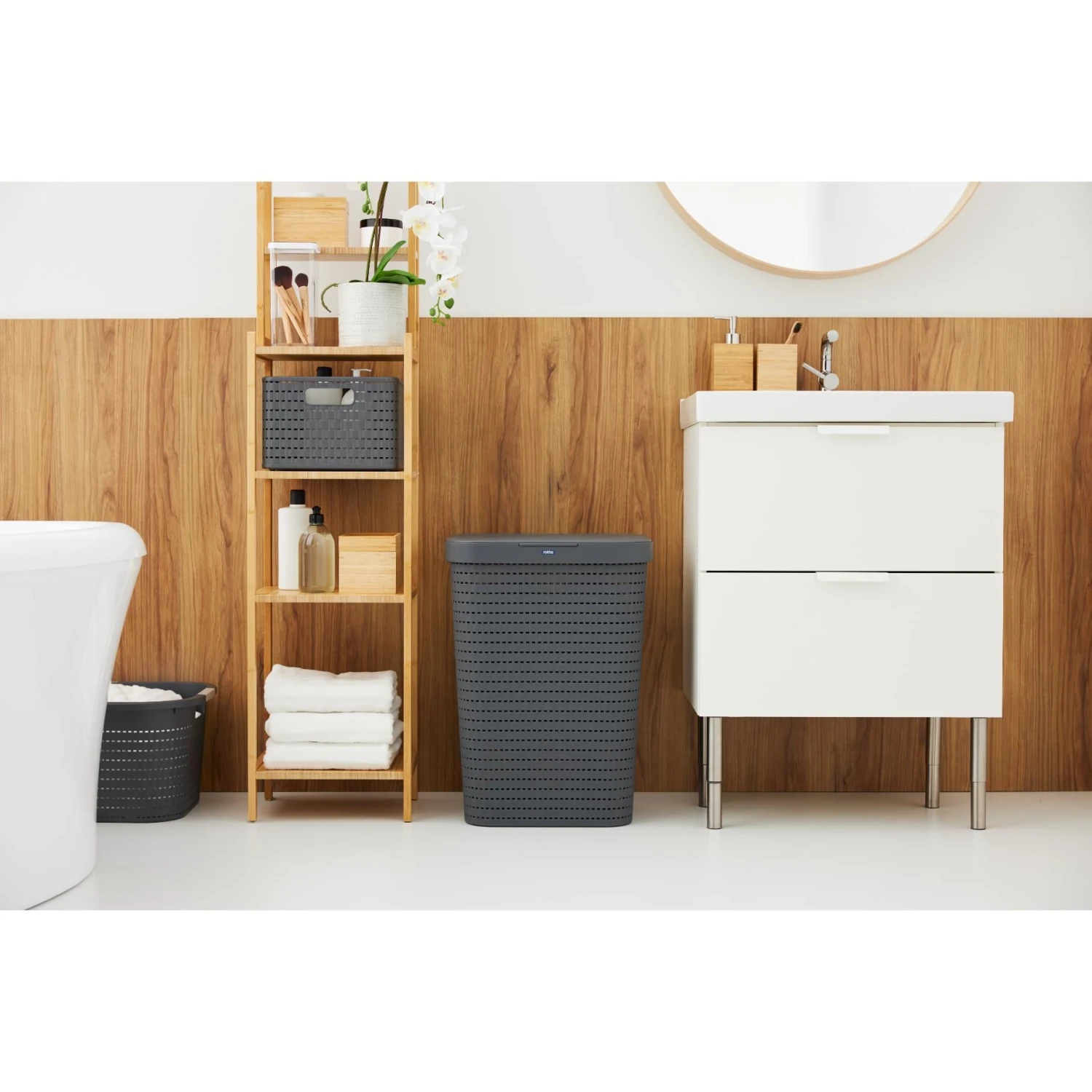 Wasmand 55 L COUNTRY Antraciet 5 Wasmand 55 L COUNTRY Antraciet - Afbeelding 5