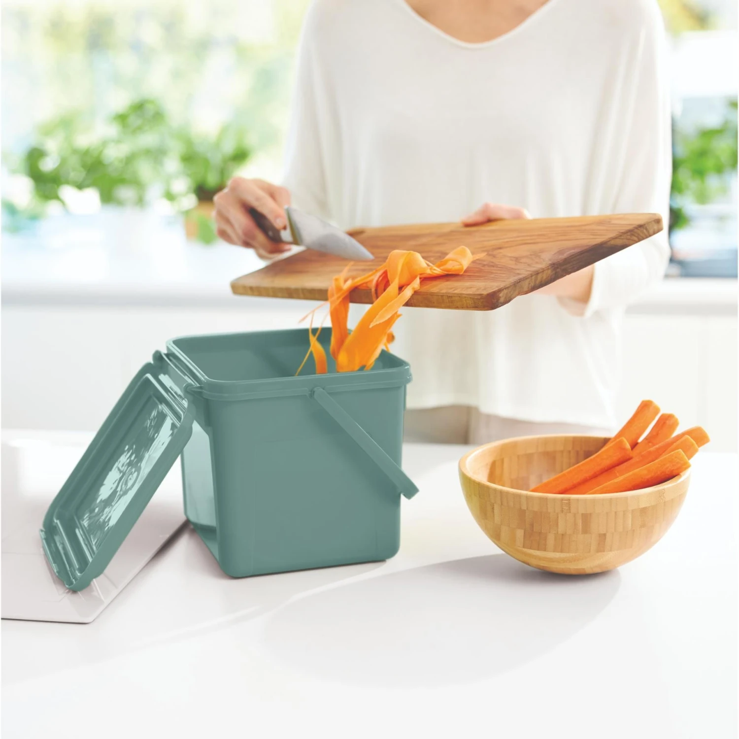 Afvalemmer 4,5 L BIO Mistletoe Groen 3 Afvalemmer 4,5 L BIO Mistletoe Groen - Afbeelding 3