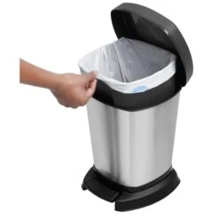 Pedaalemmer - Prullenbak 6 L PASO Zilver Metallic -Marskramer Verkoop 141 5264 3 1