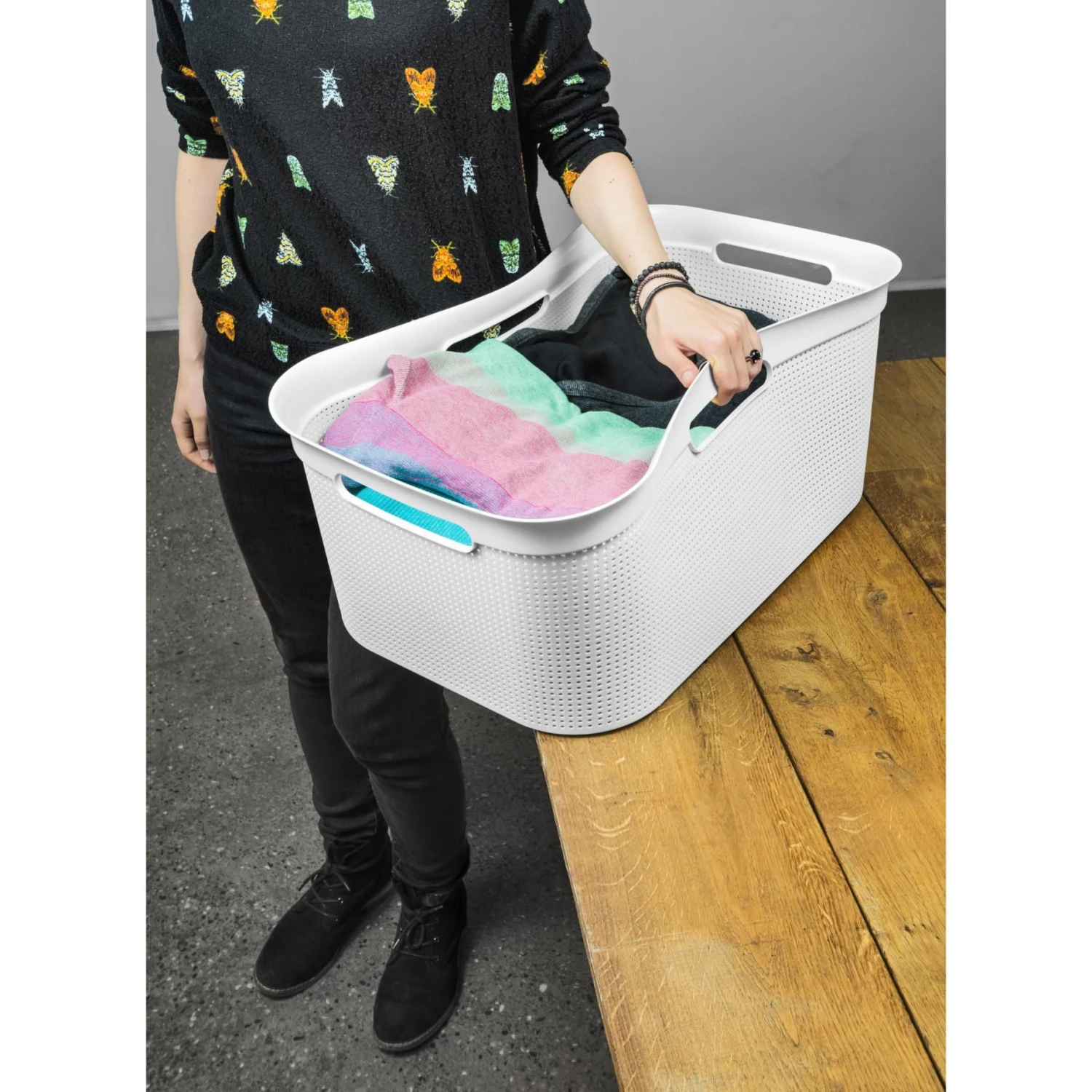 Flexibele Wasmand Brisen 41 L Wit 2 Flexibele Wasmand Brisen 41 L Wit - Afbeelding 2