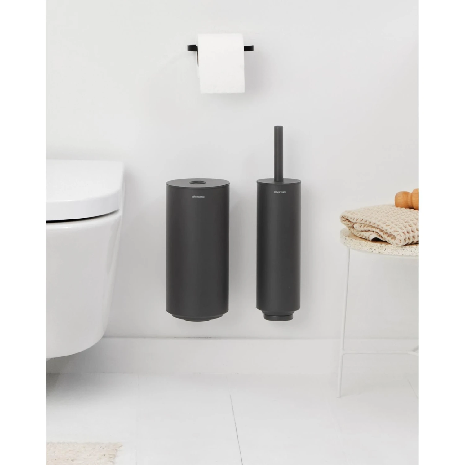 Brabantia MindSet Toiletaccessoires, Set Van 3 Mineral Infinite Grey 2 Brabantia MindSet Toiletaccessoires, Set Van 3 Mineral Infinite Grey - Afbeelding 2