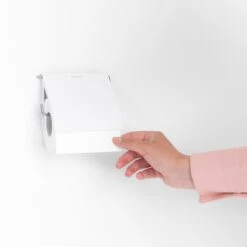 Brabantia ReNew Toiletrolhouder Met Klep - White -Marskramer Verkoop 199 4565 5 1