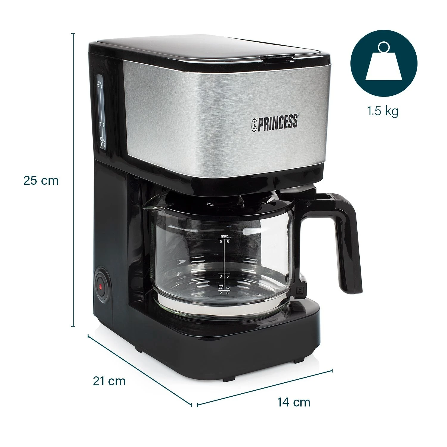 Princess Koffiezetapparaat Compact 8 600 Watt 9 Princess Koffiezetapparaat Compact 8 600 Watt - Afbeelding 9