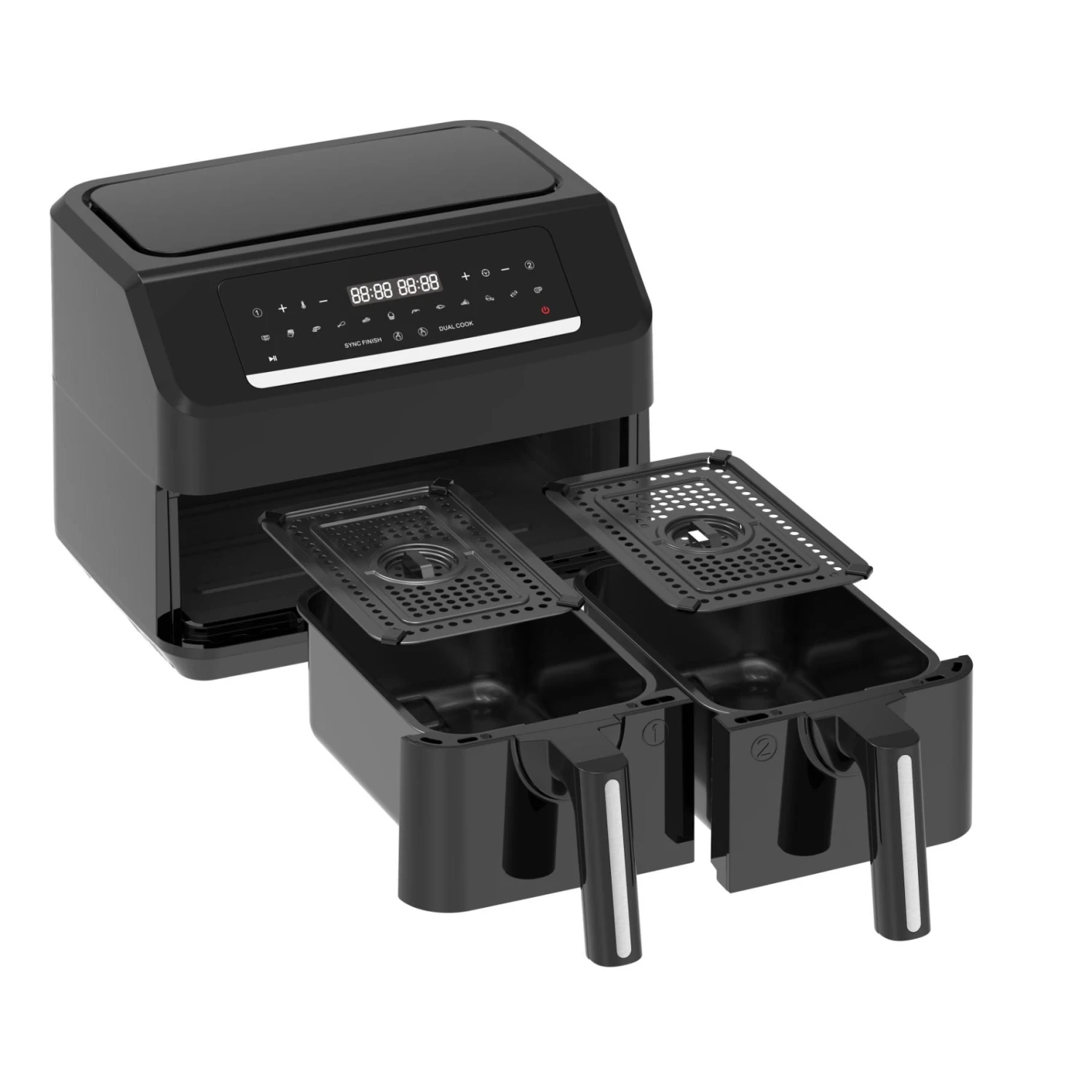 Emerio Heteluchtfriteuse Dubbel 2x3,6l Af-130376.1 3 Emerio Heteluchtfriteuse Dubbel 2x3,6l Af-130376.1 - Afbeelding 3