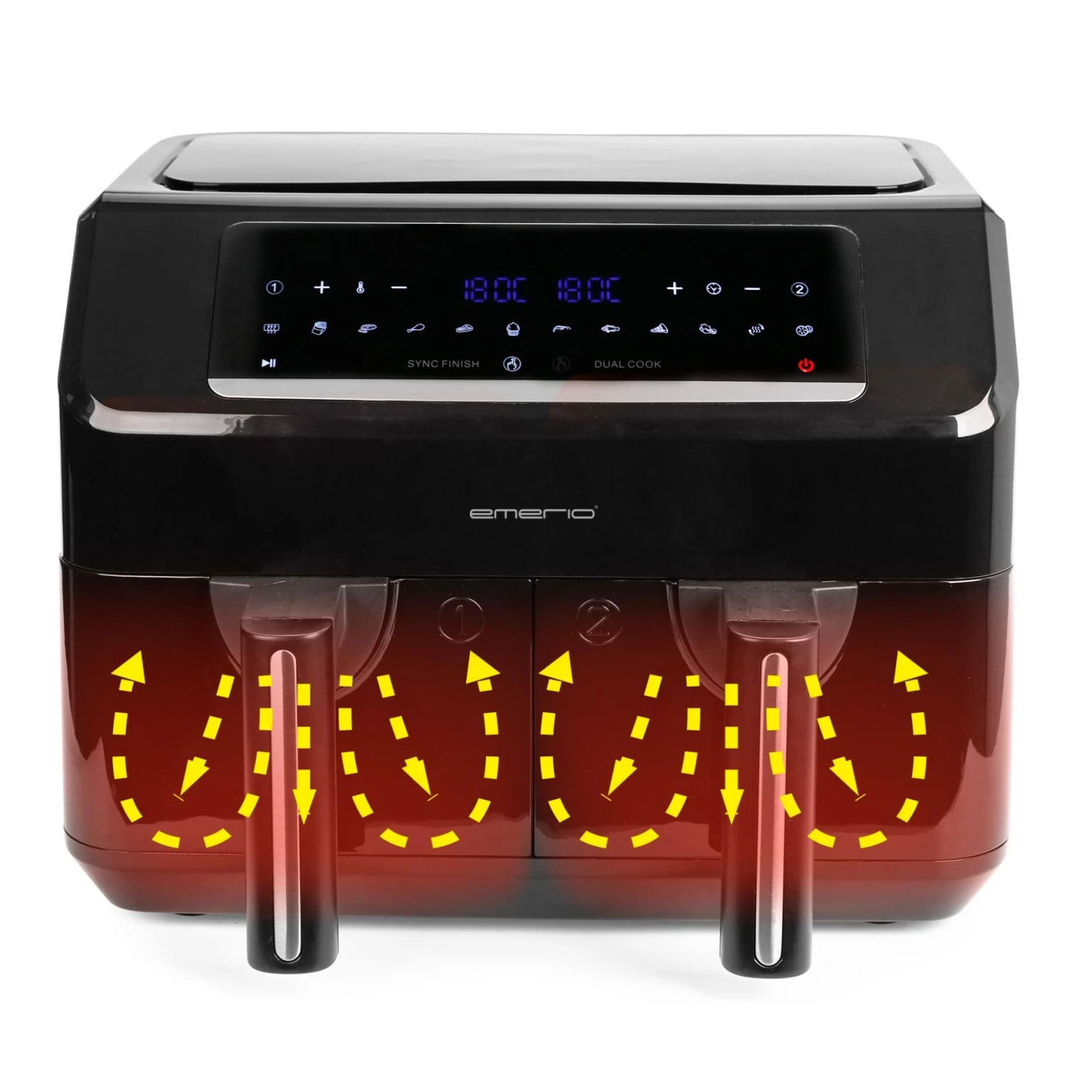 Emerio Heteluchtfriteuse Dubbel 2x3,6l Af-130376.1 5 Emerio Heteluchtfriteuse Dubbel 2x3,6l Af-130376.1 - Afbeelding 5