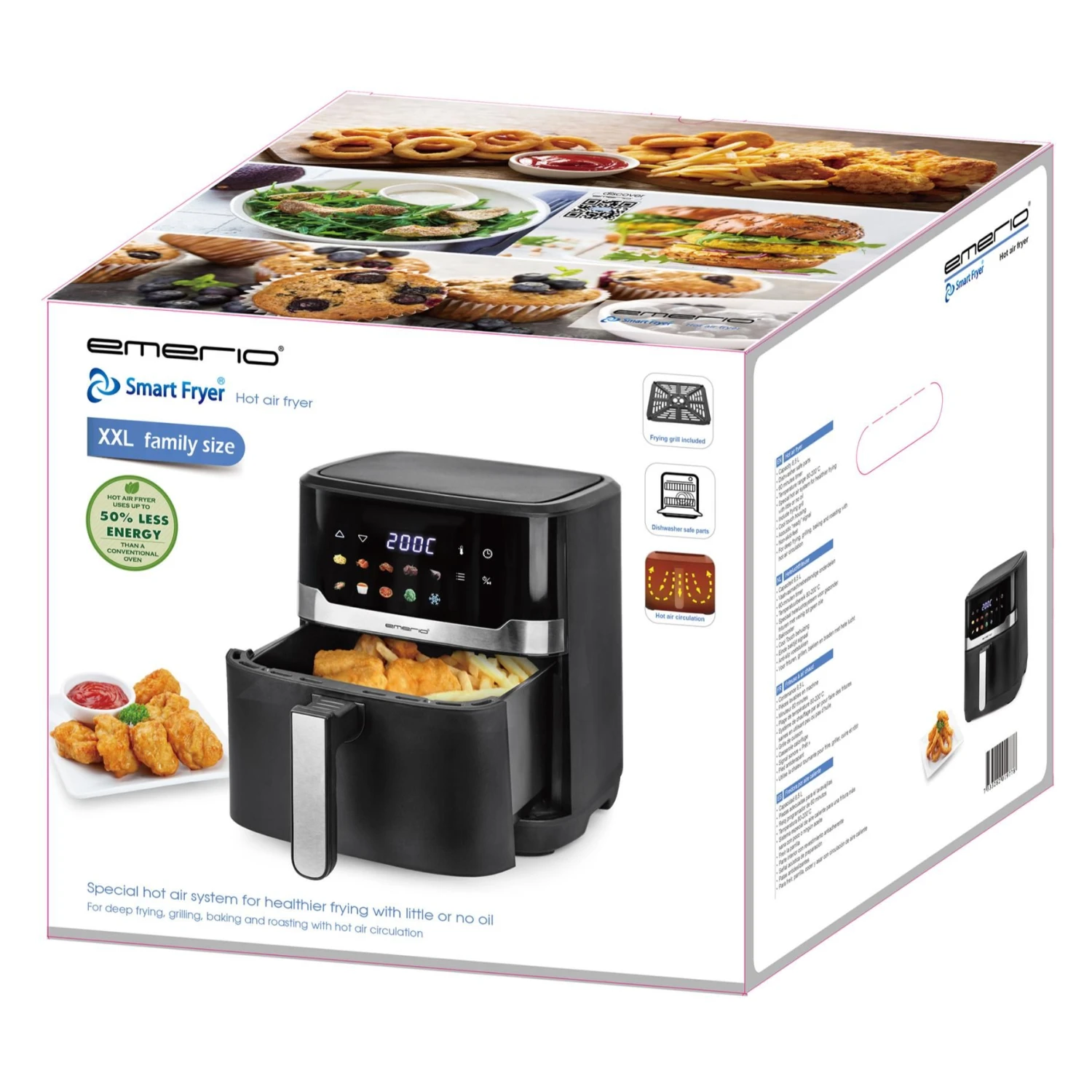 Emerio Heteluchtfriteuse 6,5l Af-132658.3 2 Emerio Heteluchtfriteuse 6,5l Af-132658.3 - Afbeelding 2