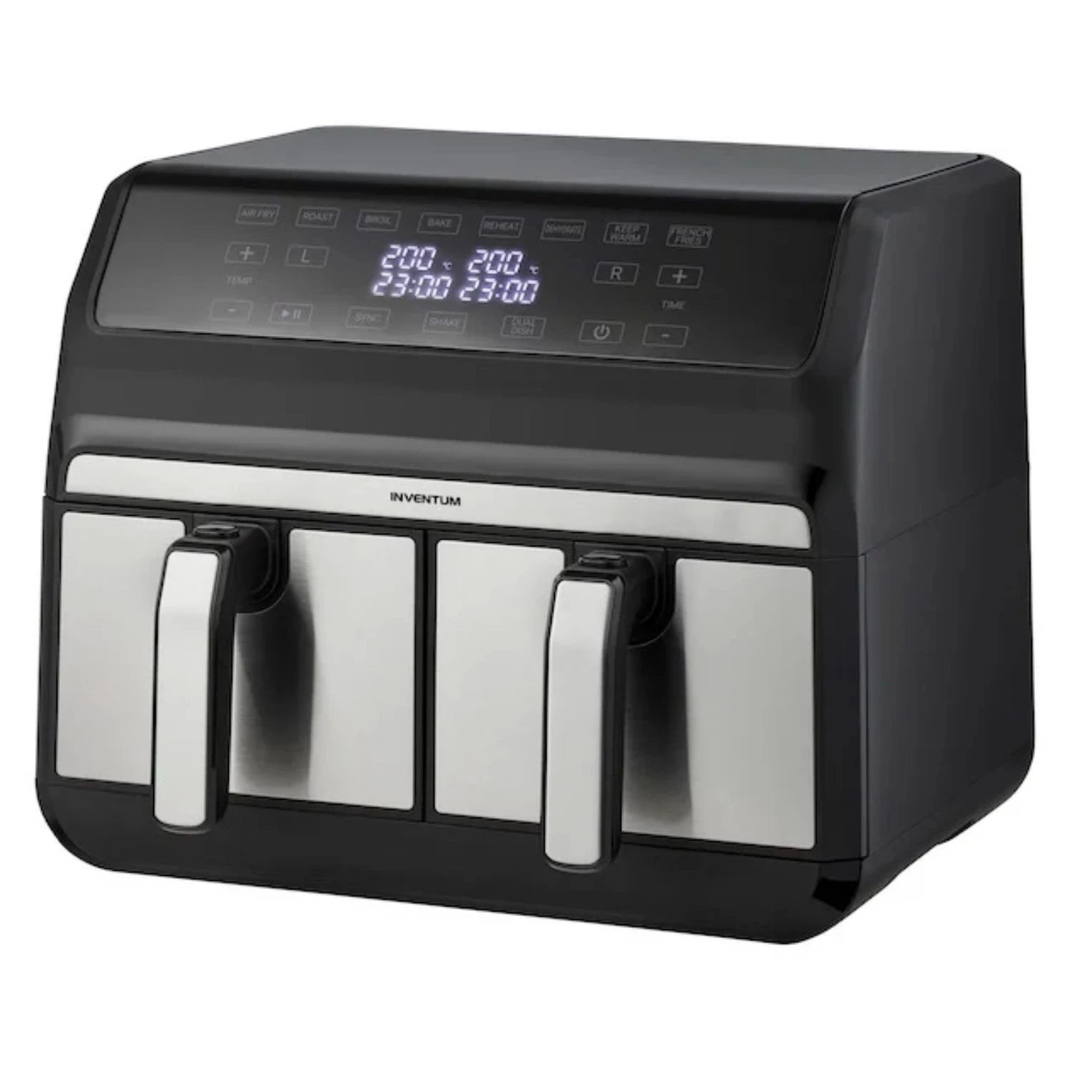 Inventum Hetelucht Friteuse GF800HLD Dubbel 2x 4L Zwart 1700W 1 Inventum Hetelucht Friteuse GF800HLD Dubbel 2x 4L Zwart 1700W