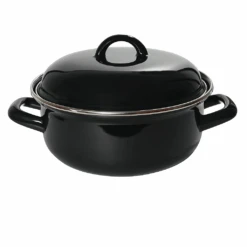 Braadpan Emaille Zwart Ø26 Cm 3L