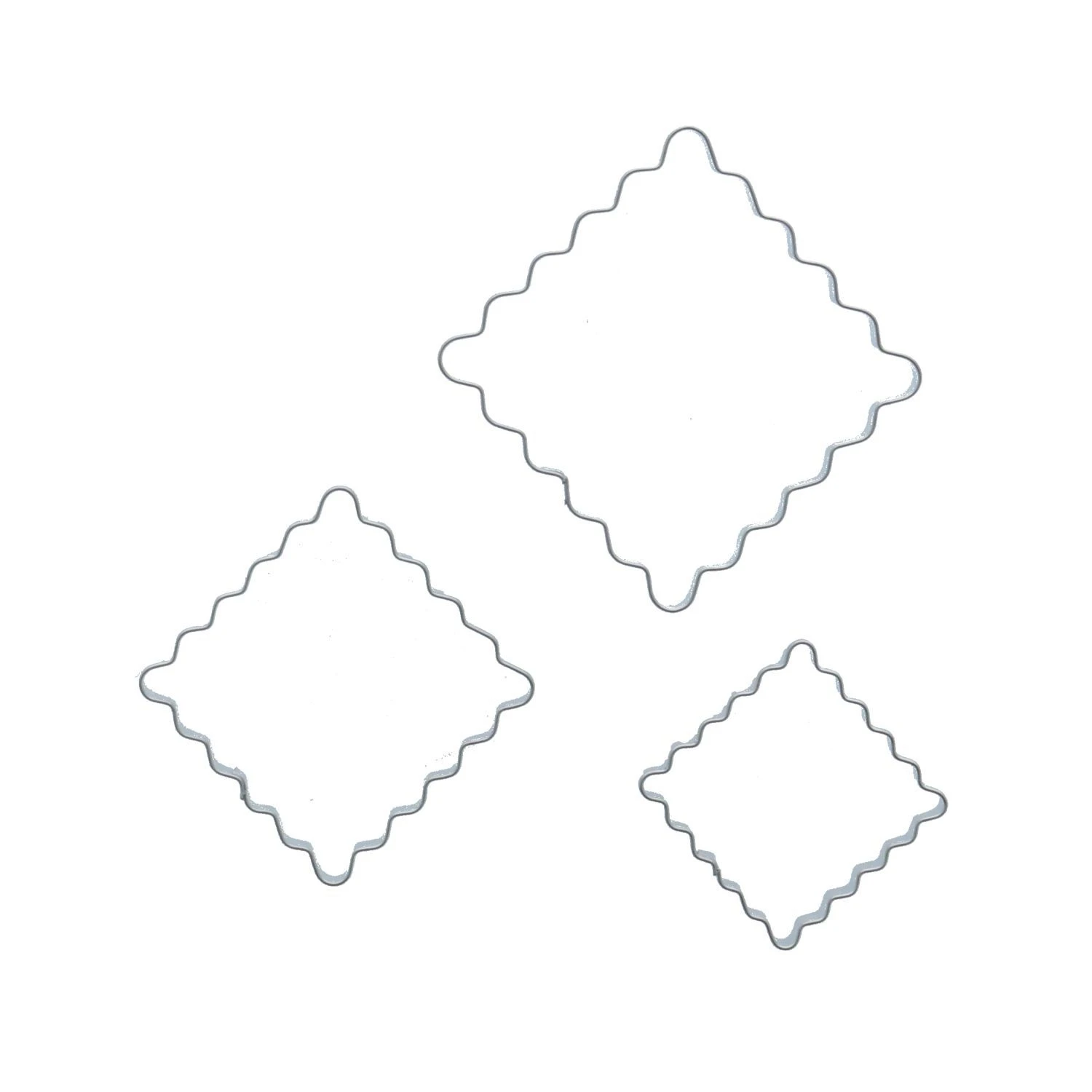 Set Uitsteekvormen Rvs Vierkant 3 Delig 5 Set Uitsteekvormen Rvs Vierkant 3 Delig - Afbeelding 5