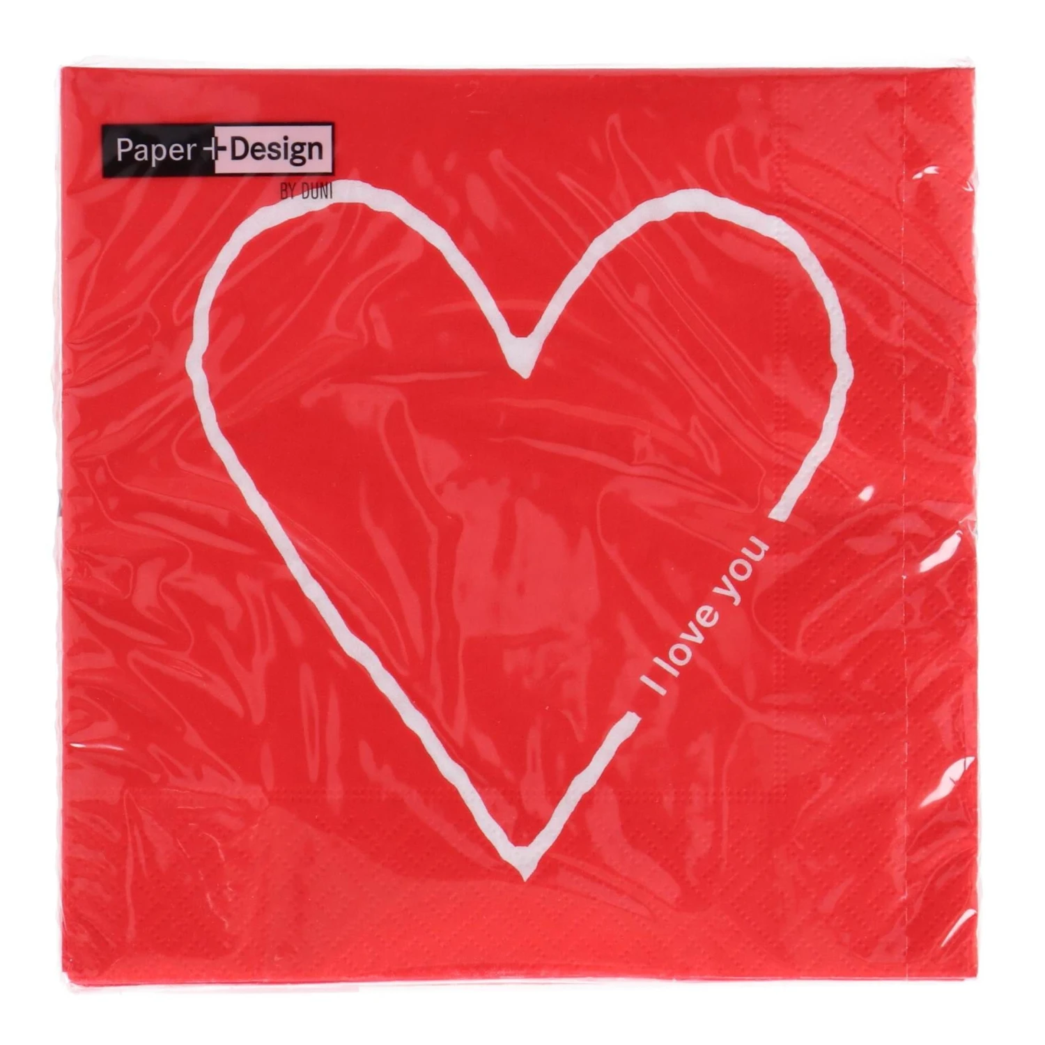 Servetten I Love You 33x33 Cm 2 Servetten I Love You 33x33 Cm - Afbeelding 2