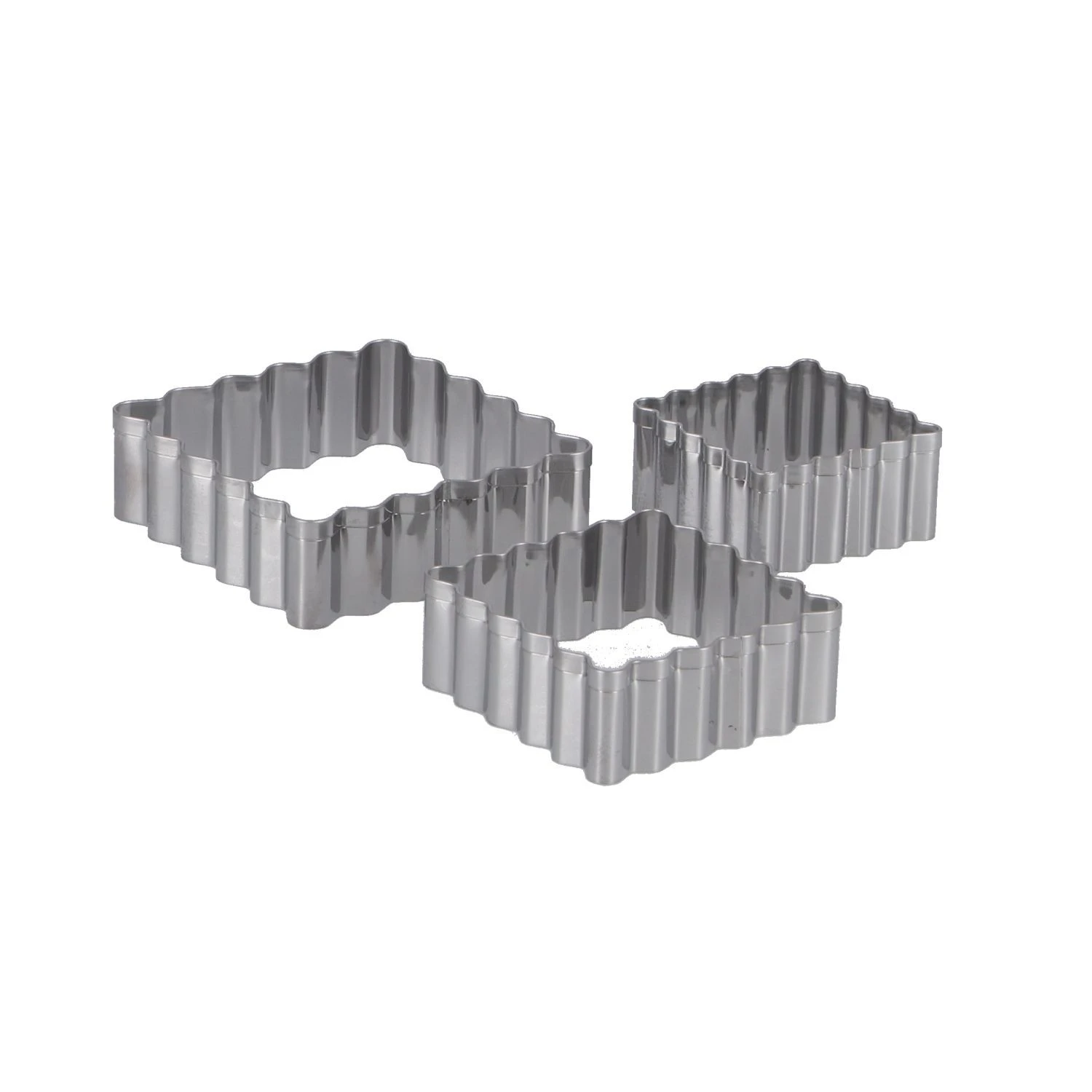 Set Uitsteekvormen Rvs Vierkant 3 Delig 4 Set Uitsteekvormen Rvs Vierkant 3 Delig - Afbeelding 4