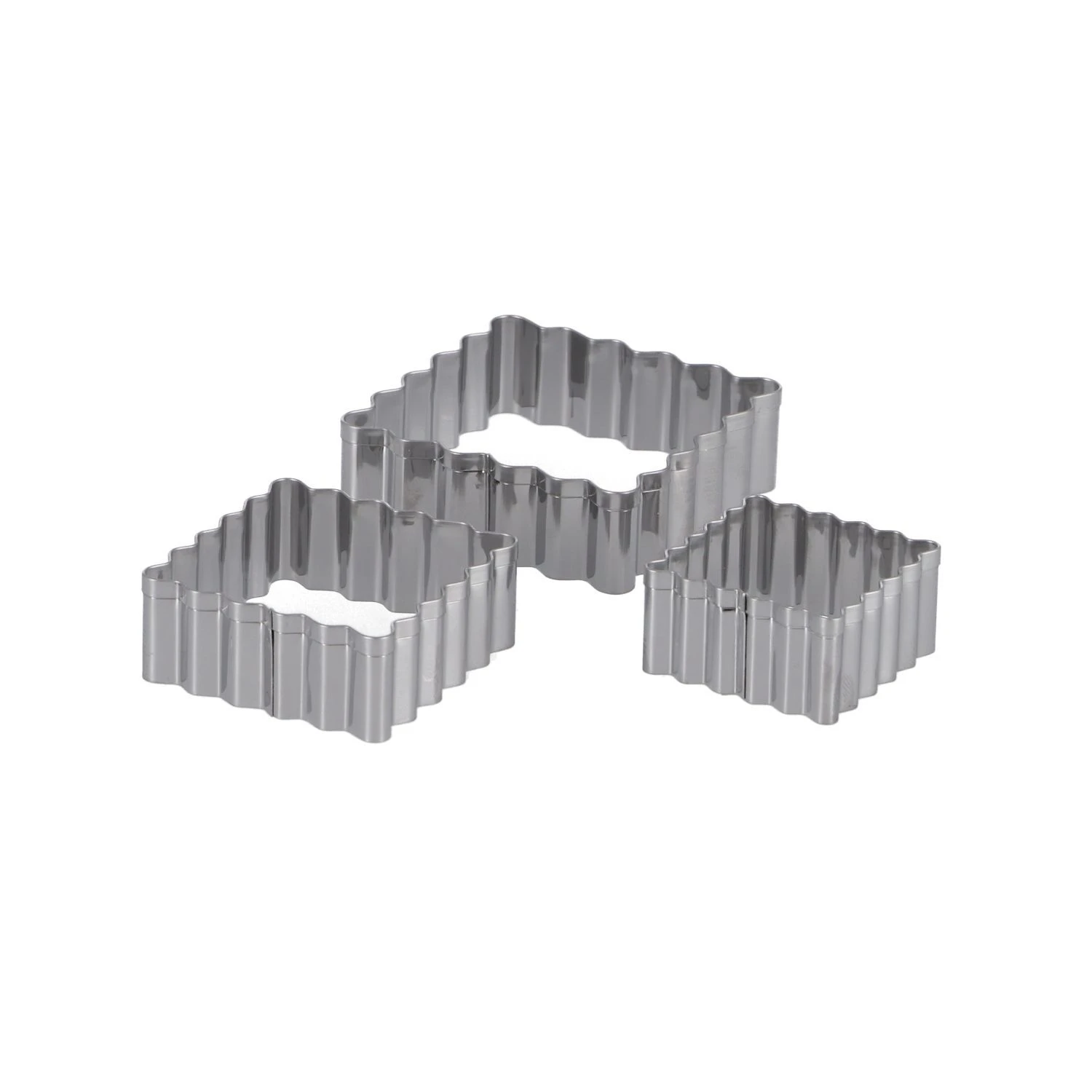 Set Uitsteekvormen Rvs Vierkant 3 Delig 3 Set Uitsteekvormen Rvs Vierkant 3 Delig - Afbeelding 3