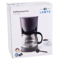 Lentz Koffiezetapparaat 1,25L Zwart 750W 9 Lentz Koffiezetapparaat 1,25L Zwart 750W -Marskramer Verkoop bb7a545f64dcbc170ce5ff023bb39618