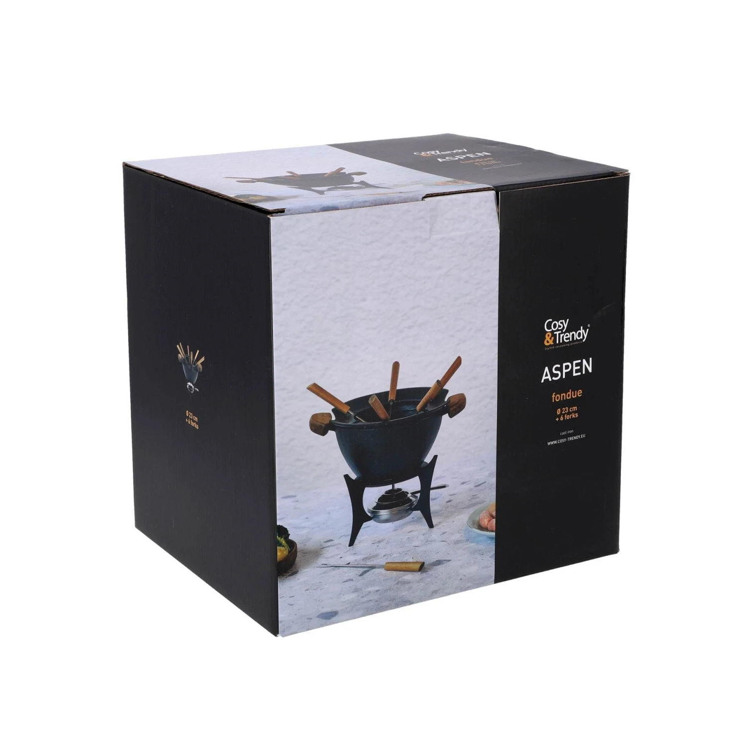 Fondue D23 Cm Gietijzer Met 6 Vorken 2 Fondue D23 Cm Gietijzer Met 6 Vorken - Afbeelding 2