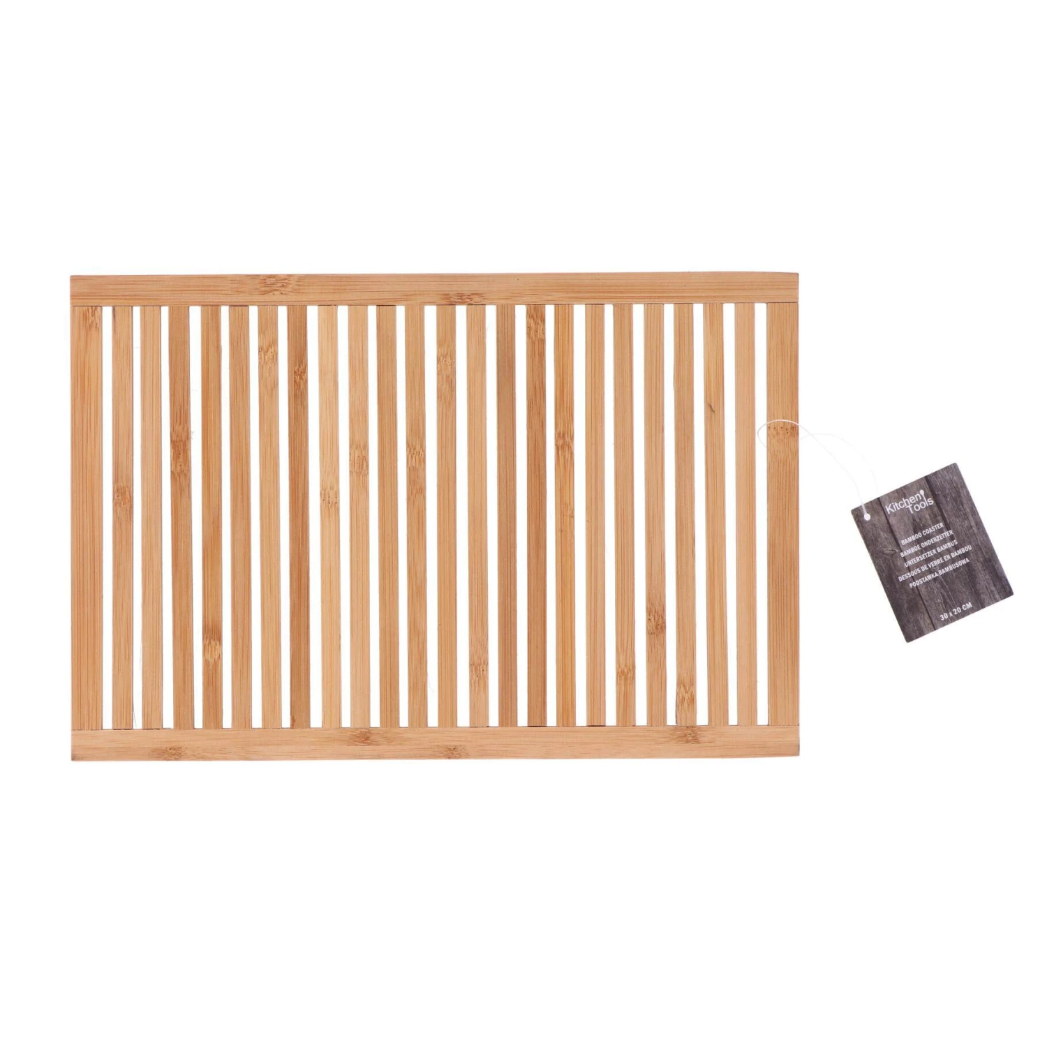 Onderzetter 30x20 Cm Bamboe Ribbel 2 Onderzetter 30x20 Cm Bamboe Ribbel - Afbeelding 2